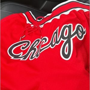 Jus Don bulls red shorts